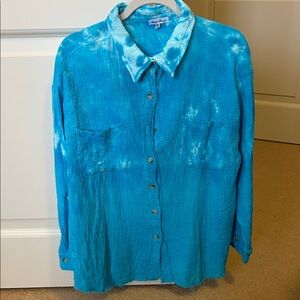 White Birch Turquoise Tie-Dye Shirt